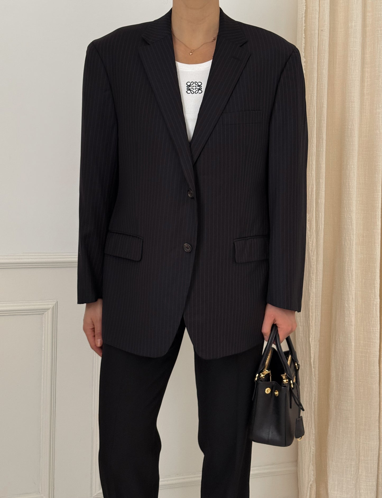 Vintage Ralph Lauren Wool Pinstripe Blazer